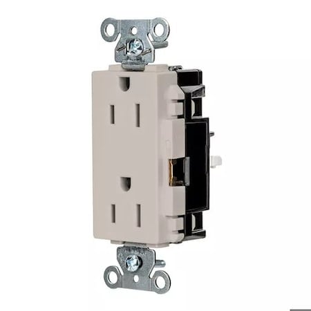 Straight Blade Receptacle, 5-15R, 15 A, 125V AC, 2 Pole, 3 Wire, Surface Mount, Grounded MPN:HBL2152STLA