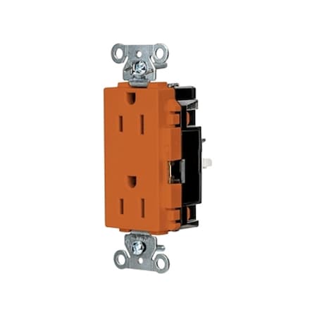 Straight Blade Receptacle, 5-15R, 15 A, 125V AC, 2 Pole, 3 Wire, Surface Mount, Grounded MPN:HBL2152STO