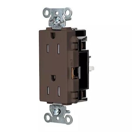 Straight Blade Receptacle, 5-15R, 15 A, 125V AC, 2 Pole, 3 Wire, Surface Mount, Grounded MPN:HBL2152STTR