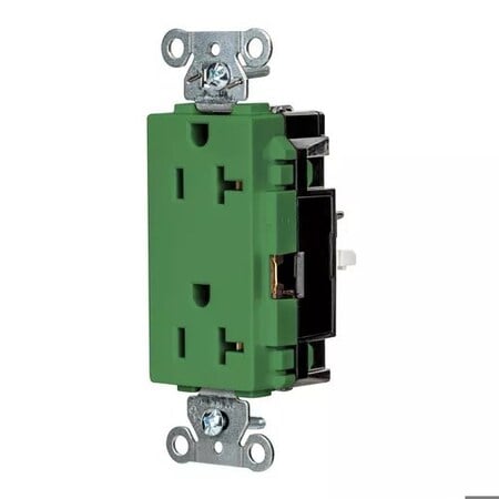 Straight Blade Receptacle, 5-20R, 20 A, 125V AC, 2 Pole, 3 Wire, Surface Mount, Grounded MPN:HBL2162STGN
