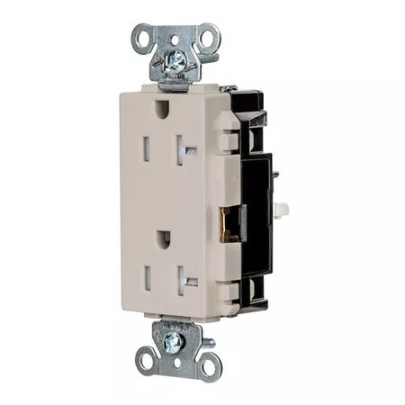 Straight Blade Receptacle, 5-20R, 20 A, 125V AC, 2 Pole, 3 Wire, Surface Mount, Grounded MPN:HBL2162STLATR