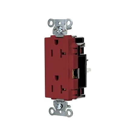 Straight Blade Receptacle, 5-20R, 20 A, 125V AC, 2 Pole, 3 Wire, Surface Mount, Grounded MPN:HBL2162STR