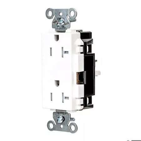 Straight Blade Receptacle, 5-20R, 20 A, 125V AC, 2 Pole, 3 Wire, Surface Mount, Grounded MPN:HBL2162STWTR