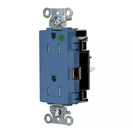 Straight Blade Receptacle, 5-15R, 15 A, 125V AC, 2 Pole, 3 Wire, Surface Mount, Grounded MPN:HBL2172STBLTR