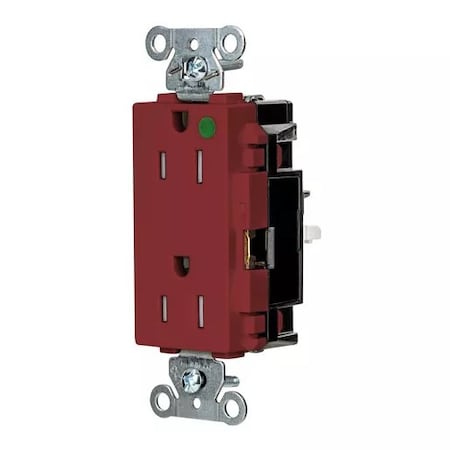 Straight Blade Receptacle, 5-15R, 15 A, 125V AC, 2 Pole, 3 Wire, Surface Mount, Grounded MPN:HBL2172STRTR