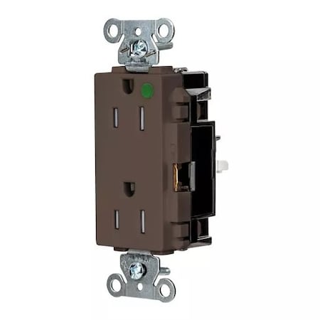 Straight Blade Receptacle, 5-15R, 15 A, 125V AC, 2 Pole, 3 Wire, Surface Mount, Grounded MPN:HBL2172STTR