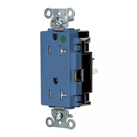 Straight Blade Receptacle, 5-20R, 20 A, 125V AC, 2 Pole, 3 Wire, Surface Mount, Grounded MPN:HBL2182STBLTR
