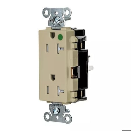 Straight Blade Receptacle, 5-20R, 20 A, 125V AC, 2 Pole, 3 Wire, Surface Mount, Grounded MPN:HBL2182STITR