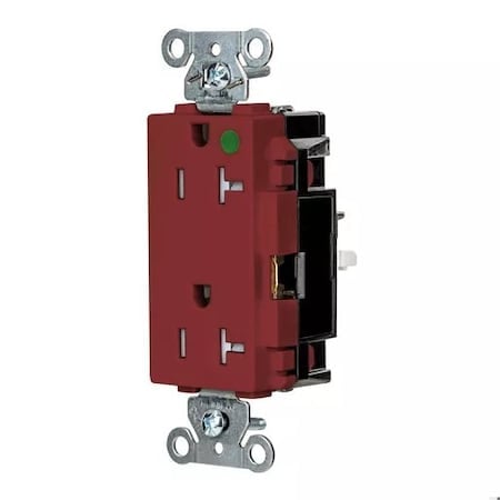 Straight Blade Receptacle, 5-20R, 20 A, 125V AC, 2 Pole, 3 Wire, Surface Mount, Grounded MPN:HBL2182STRTR