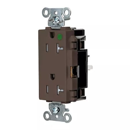 Straight Blade Receptacle, 5-20R, 20 A, 125V AC, 2 Pole, 3 Wire, Surface Mount, Grounded MPN:HBL2182STTR