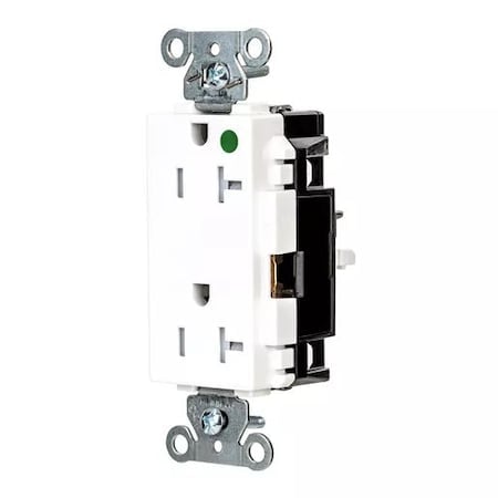 Straight Blade Receptacle, 5-20R, 20 A, 125V AC, 2 Pole, 3 Wire, Surface Mount, Grounded MPN:HBL2182STWTR