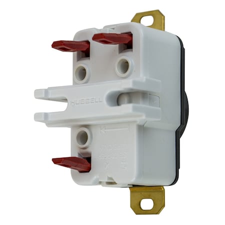 Locking Receptacle, L5-20R, 20 A, 125V AC, Single Phase, 2 Pole, Flush Mount, Black MPN:HBL2310ST