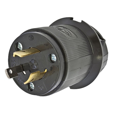 Locking Plug, L5-20P, 20 A, 125V AC, Single Phase, 2 Pole, Screw Terminals, Black MPN:HBL2311BK