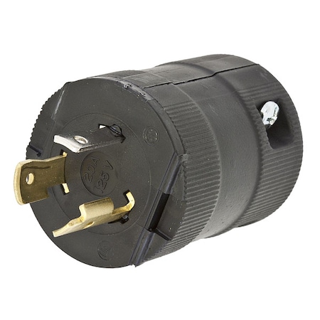 Locking Plug, L5-20P, 20 A, 125V AC, Single Phase, 2 Pole, Screw Terminals, Black MPN:HBL2311VBK