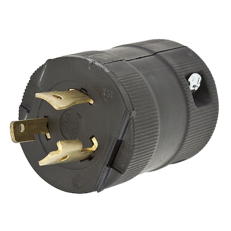 Locking Plug, L6-20P, 20 A, 250V AC, Single Phase, 2 Pole, Screw Terminals, Black MPN:HBL2321VBK