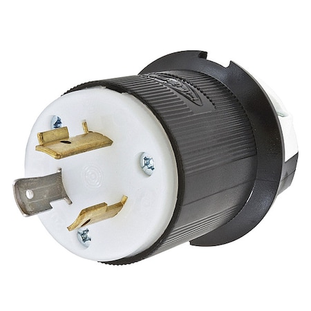 Locking Plug, L7-20P, 20 A, 277V AC, Single Phase, 2 Pole, Screw Terminals, Black, White MPN:HBL2331