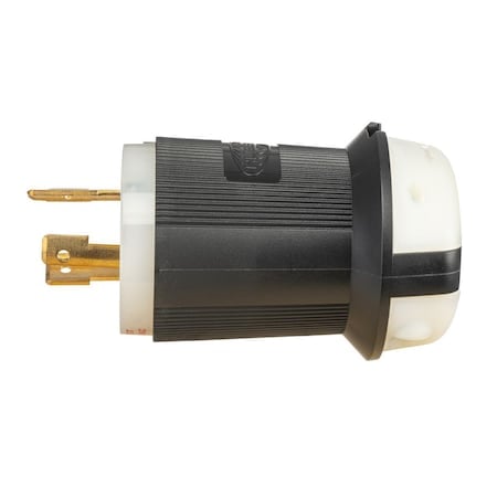 Locking Plug, L7-20P, 20 A, 277V AC, Single Phase, 2 Pole, Spring Clamp Terminals, Black, White MPN:HBL2331ST