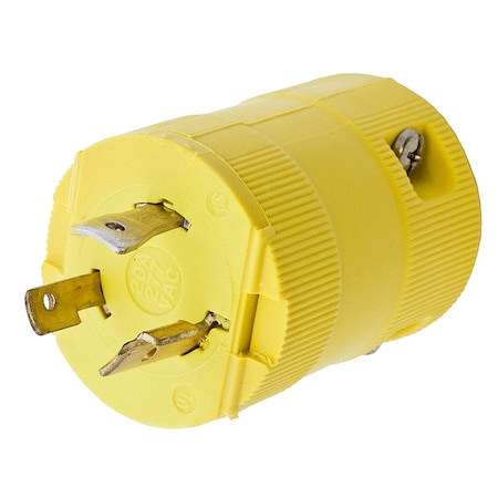 Locking Plug, L7-20P, 20 A, 277V AC, Single Phase, 2 Pole, Screw Terminals, Yellow MPN:HBL2331VY