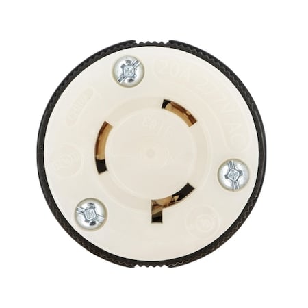 Locking Connector, L7-20R, 20 A, 277V AC, Single Phase, 2 Pole, Spring Clamp Terminals MPN:HBL2333ST