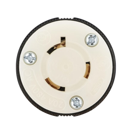 Locking Connector, L8-20R, 20 A, 480V AC, Single Phase, 2 Pole, Spring Clamp Terminals MPN:HBL2343ST