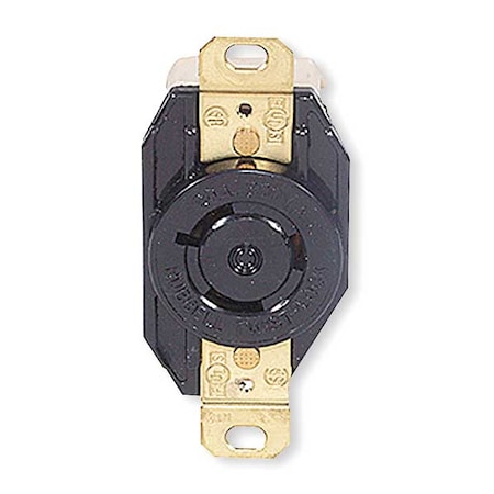 Locking Receptacle, L9-20R, 20 A, 600V AC, Single Phase, 2 Pole, Flush Mount, Screw Terminals MPN:HBL2350