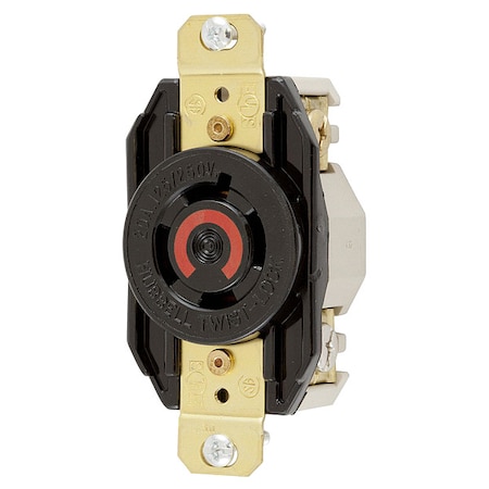 Locking Receptacle, L14-20R, 20 A, 125/250V AC, Single Phase, 3 Pole, Flush Mount, Screw Terminals MPN:HBL2410
