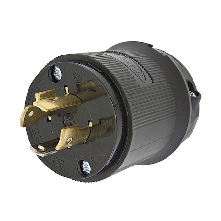 Locking Plug, L14-20P, 20 A, 125/250V AC, Single Phase, 3 Pole, Screw Terminals, Black MPN:HBL2411BK