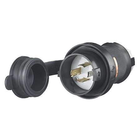 Watertight Locking Plug, L14-20P, 20 A, 125/250V AC, Single Phase, 3 Pole, Screw Terminals MPN:HBL2411SW