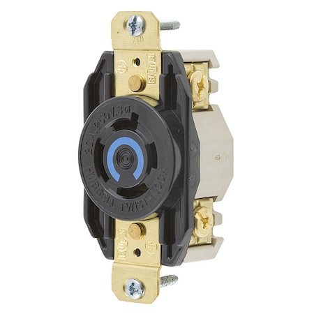 Locking Receptacle, L15-20R, 20 A, 250V AC, Three Phase, 3 Pole, Flush Mount, Screw Terminals MPN:HBL2420