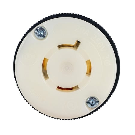 Locking Connector, L15-20R, 20 A, 250V AC, Three Phase, 3 Pole, Spring Clamp Terminals MPN:HBL2423ST