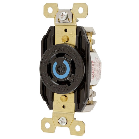 Locking Receptacle, L18-20R, 20 A, 120/208V AC, Three Phase, 4 Pole, Flush Mount, Screw Terminals MPN:HBL2440