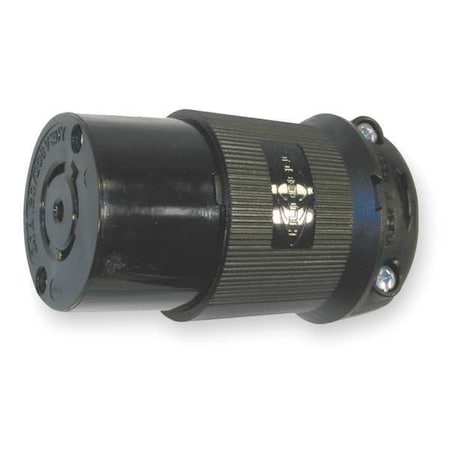 Locking Connector, L21-20R, 20 A, 120/208V AC, Three Phase, 4 Pole, Screw Terminals, Black MPN:HBL2513BK