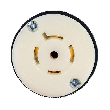 Locking Connector, L21-20R, 20 A, 120/208V AC, Three Phase, 4 Pole, Spring Clamp Terminals MPN:HBL2513ST