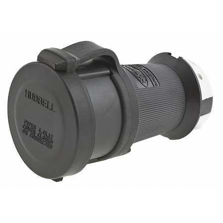 Watertight Locking Connector, L21-20R, 20 A, 120/208V AC, Three Phase, 4 Pole, Screw Terminals MPN:HBL2513SW