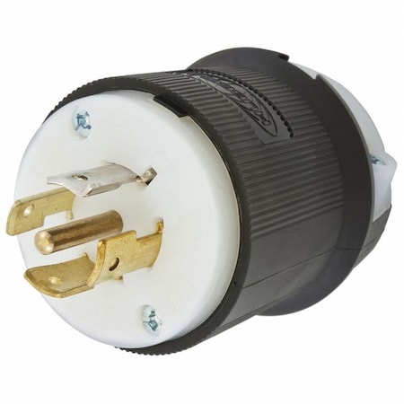 Locking Plug, L22-20P, 20 A, 277/480V AC, Three Phase, 4 Pole, Spring Clamp Terminals, Black, White MPN:HBL2521ST