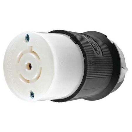 Locking Connector, L23-20R, 20 A, 347/600V AC, Three Phase, 4 Pole, Screw Terminals, Black, White MPN:HBL2533