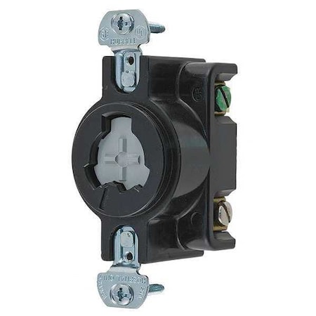 Locking Receptacle, Non-NEMA, 50 A, 250V AC, Single Phase, 2 Pole, Flush Mount, Screw Terminals MPN:HBL25503
