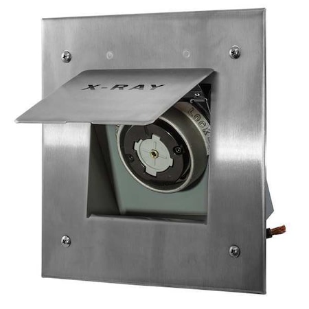 Locking Receptacle, Non-NEMA, 50 A, 250V AC, Single Phase, 2 Pole, Flush Mount, Screw Terminals MPN:HBL25505