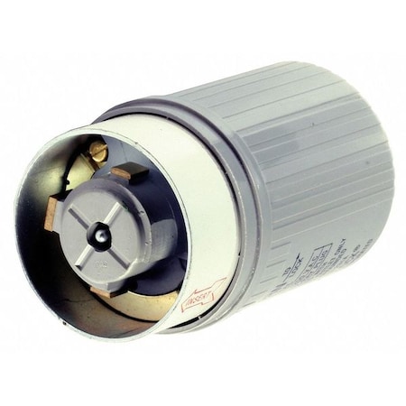 Locking Plug, Non-NEMA, 50 A, 250V AC, Single Phase, 2 Pole, Screw Terminals, Gray MPN:HBL25515
