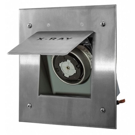 Locking Receptacle, Non-NEMA, 60 A, 250V AC, Single Phase, 2 Pole, Flush Mount, Screw Terminals MPN:HBL25603