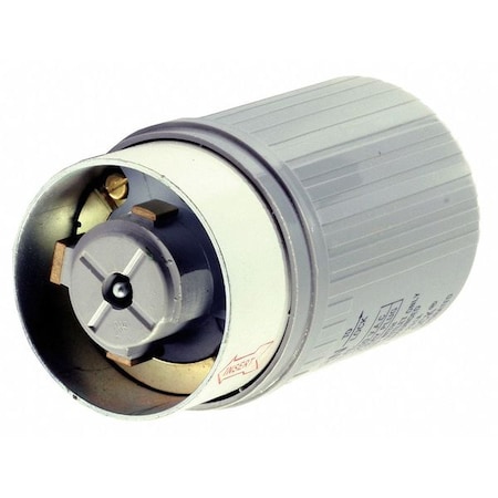 Locking Plug, Non-NEMA, 60 A, 250V AC, Single Phase, 2 Pole, Screw Terminals, Gray MPN:HBL25615
