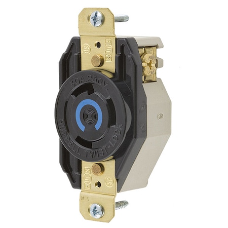 Locking Receptacle, L6-30R, 30 A, 250V AC, Single Phase, 2 Pole, Flush Mount, Screw Terminals MPN:HBL2620