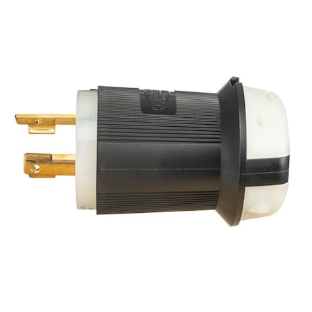 Locking Plug, L6-30P, 30 A, 250V AC, Single Phase, 2 Pole, Spring Clamp Terminals, Black, White MPN:HBL2621ST
