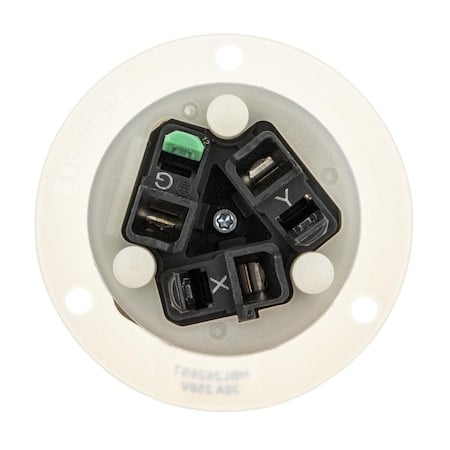 Locking Receptacle, L6-30R, 30 A, 250V AC, Single Phase, 2 Pole, Flush Mount, White MPN:HBL2626ST