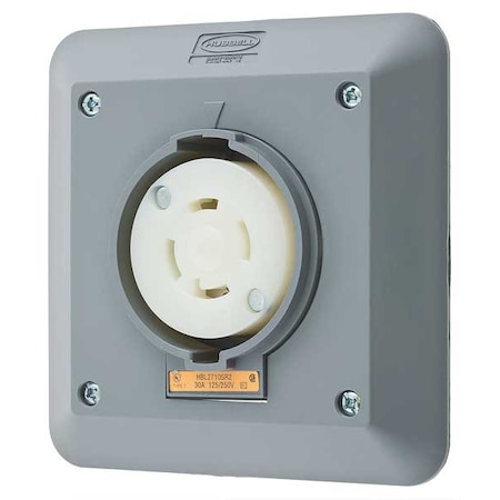Locking Receptacle, L14-30R, 30 A, 125/250V AC, Single Phase, 3 Pole, Flush Mount, Screw Terminals MPN:HBL2710SR2