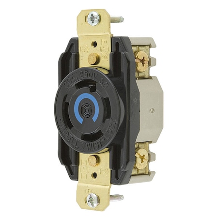Locking Receptacle, L15-30R, 30 A, 250V AC, Three Phase, 3 Pole, Flush Mount, Screw Terminals MPN:HBL2720