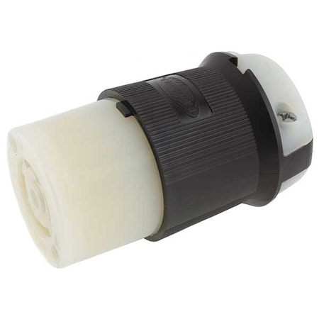 Locking Connector, L16-30R, 30 A, 480V AC, Three Phase, 3 Pole, Screw Terminals, Black, White MPN:HBL2733