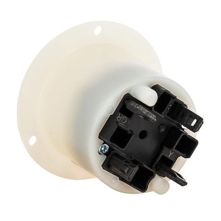 Locking Receptacle, 30 A, 480V AC, Three Phase, 3 Pole, Flush Mount, Spring Clamp Terminals, White MPN:HBL2735ST