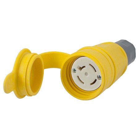 Watertight Locking Connector, Non-NEMA, 20 A, 120/208V AC, Three Phase, 4 Pole, Screw Terminals MPN:HBL27W09