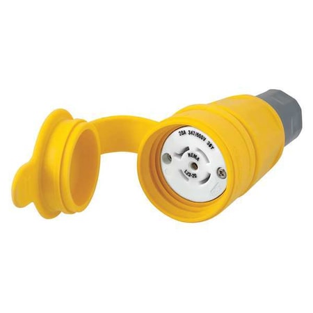Watertight Locking Connector, L23-20R, 20 A, 347/600V AC, Three Phase, 4 Pole, Screw Terminals MPN:HBL27W83